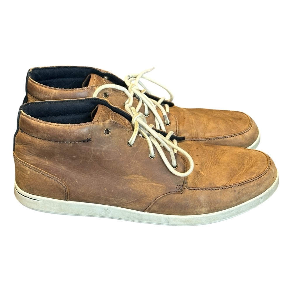 REEF Spiniker Mid NB Leather Shoes in Brown Men’s 11.5